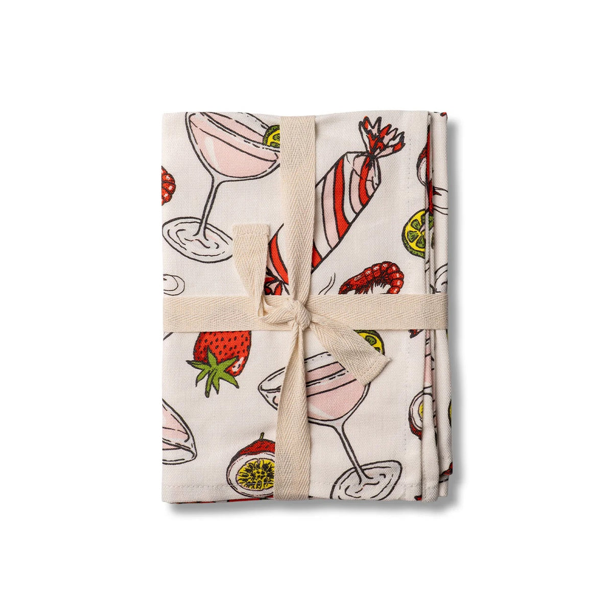 Cocktail Christmas Tea Towel