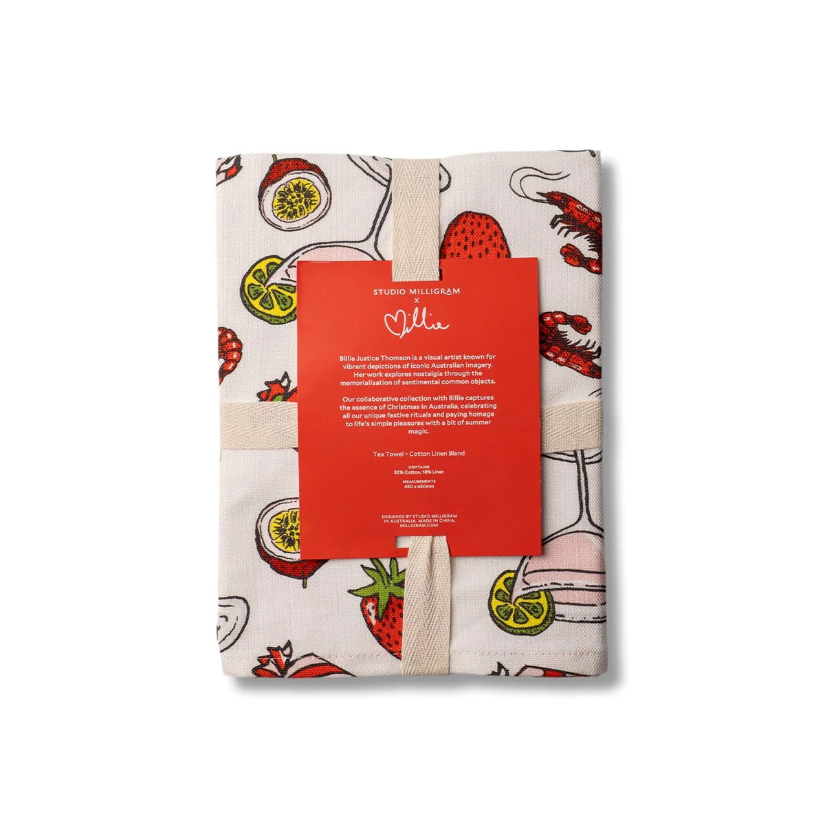 Cocktail Christmas Tea Towel