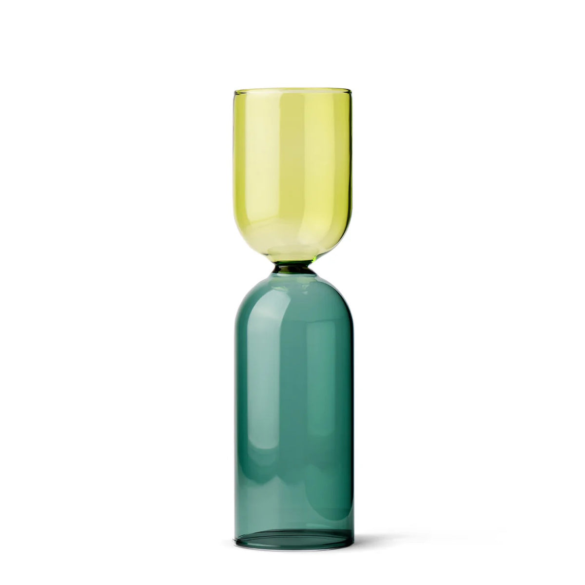 Double Bubble Vase / Lime &amp; Teal