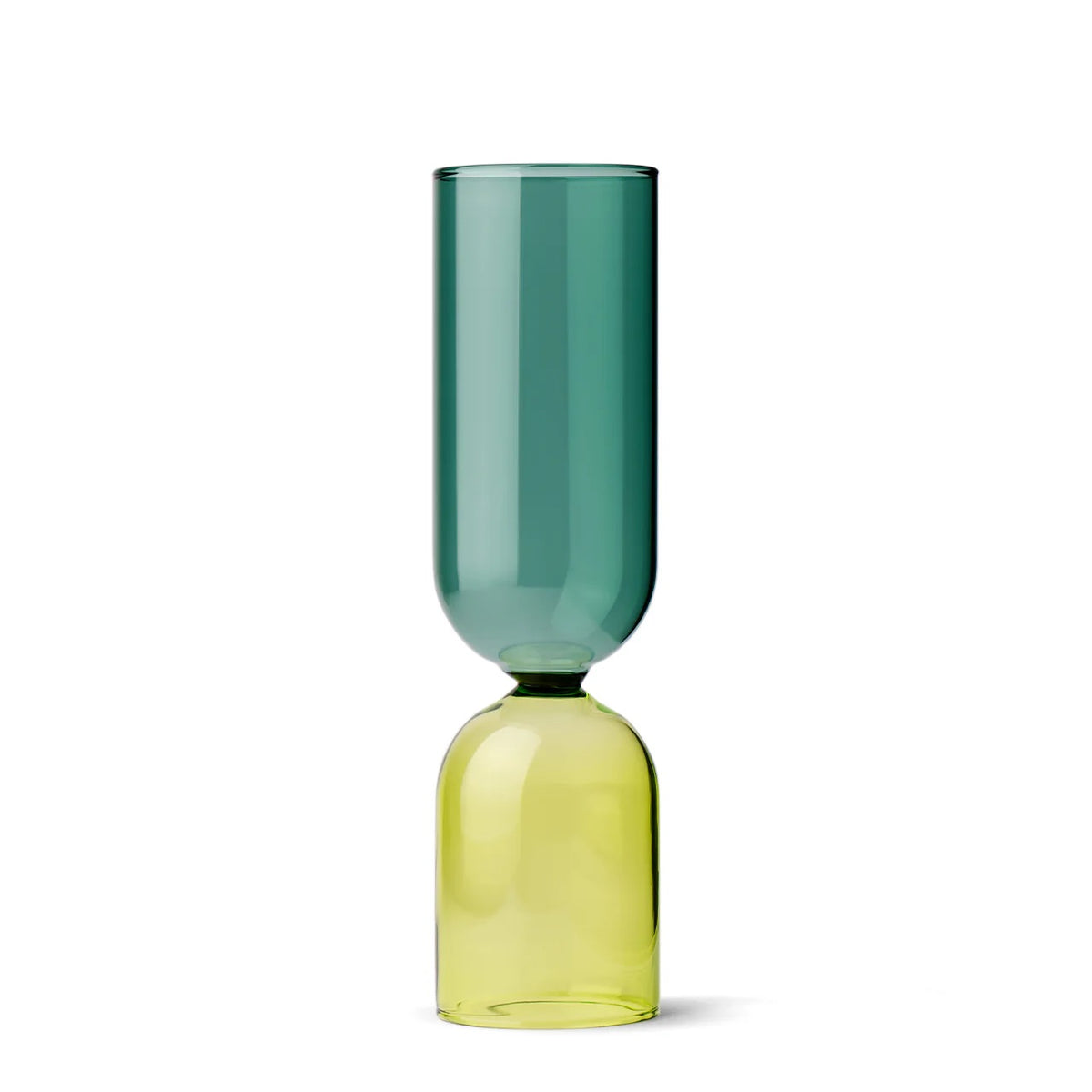 Double Bubble Vase / Lime &amp; Teal