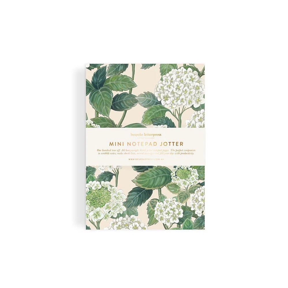 Hydrangeas Notepad Mini Jotter