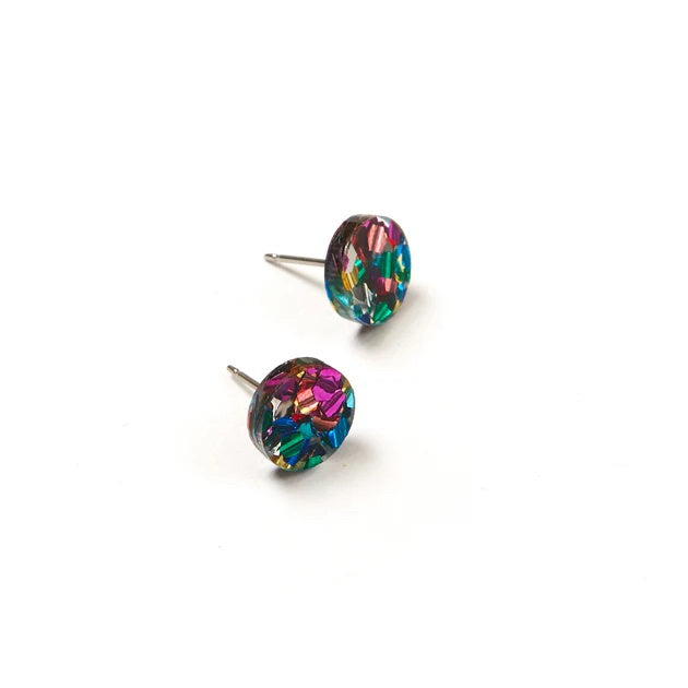 Mini Circle Stud Earrings / Disco