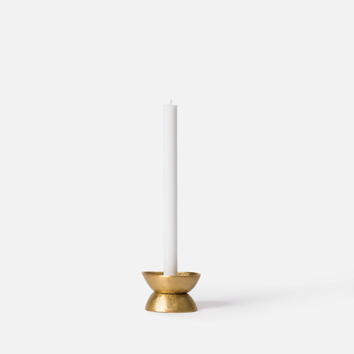 Pebble Candle Holder Brass