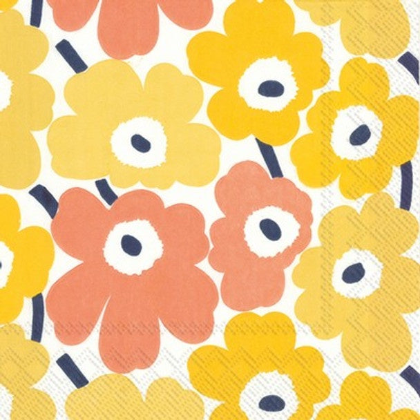 Marimekko Napkins / Mini Unikko Yellow