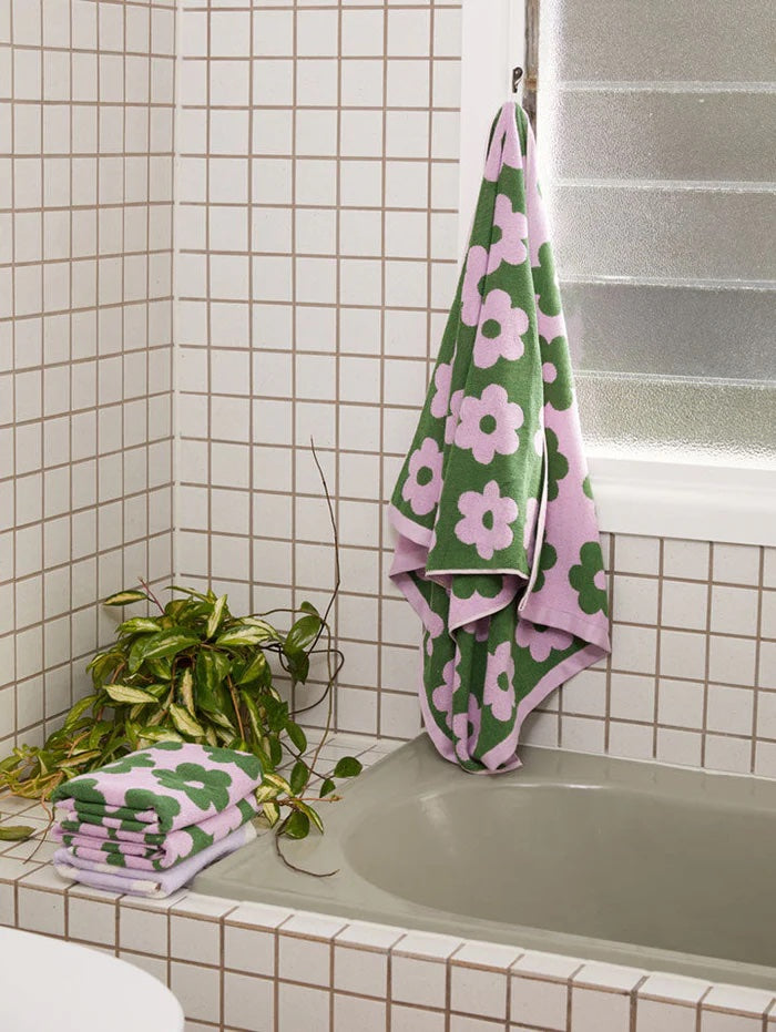 Flowerbed Bath Towel