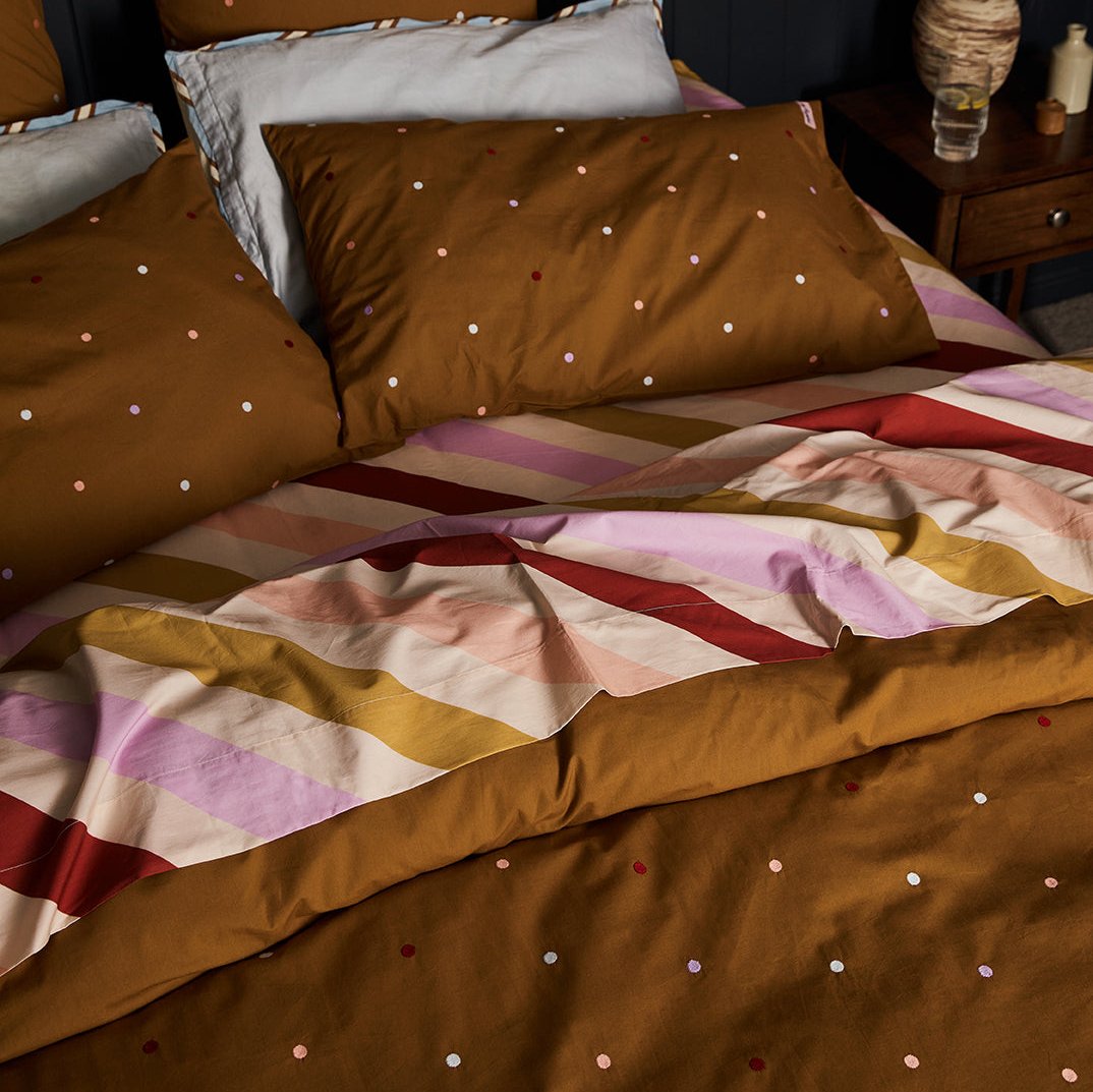 Mocha Dot Quilt Cover