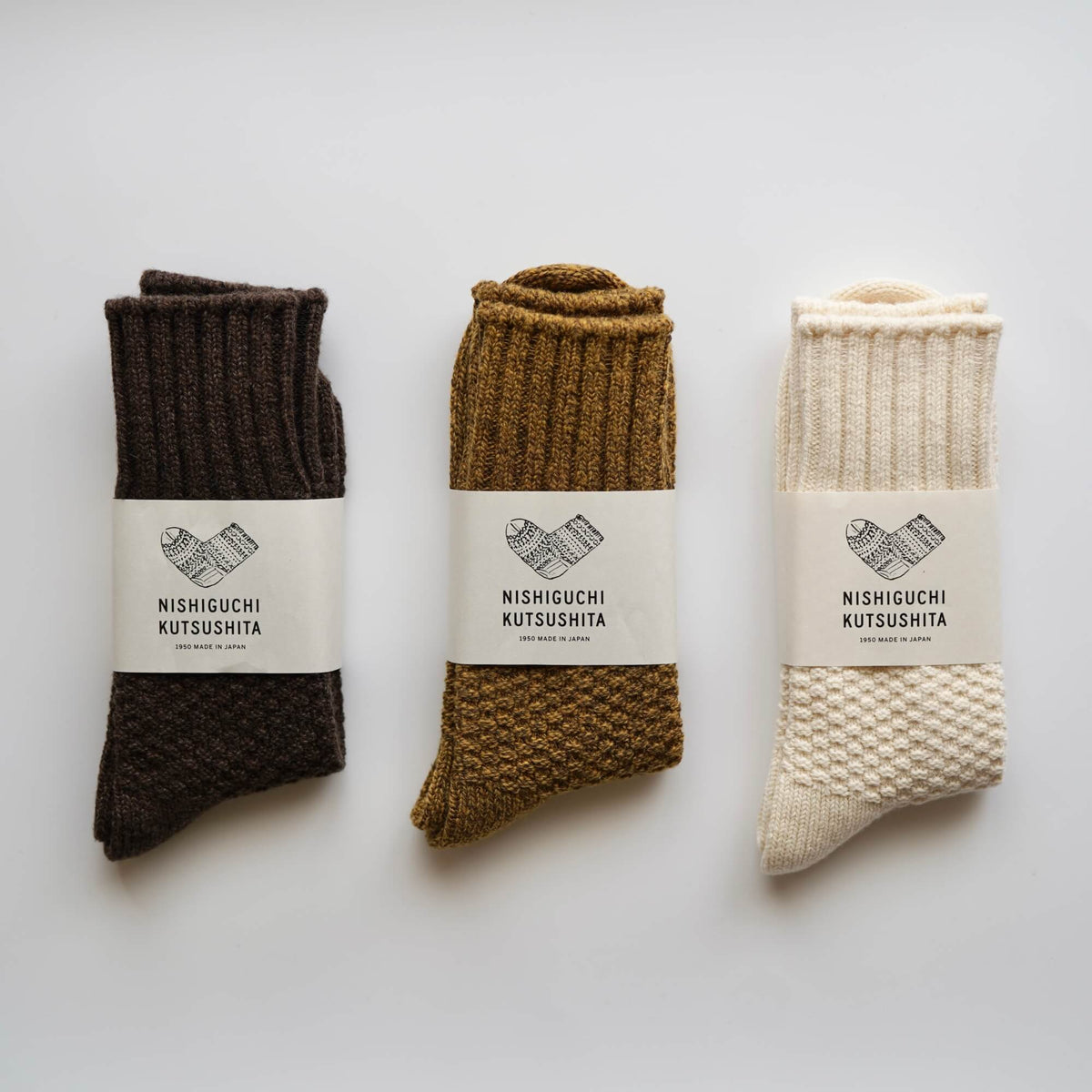 Wool Cotton Boot Socks / Ivory