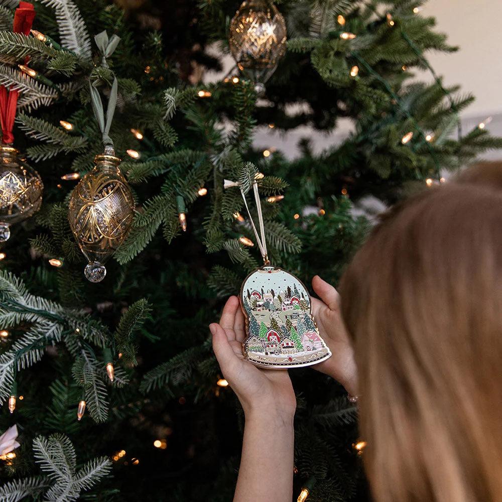 Fine Enamel Christmas Ornament / Snowglobe