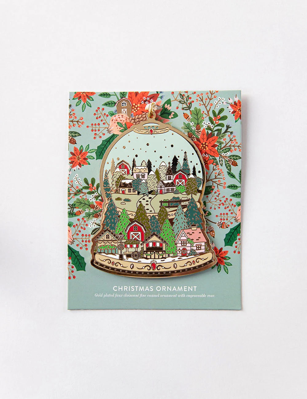 Fine Enamel Christmas Ornament / Snowglobe