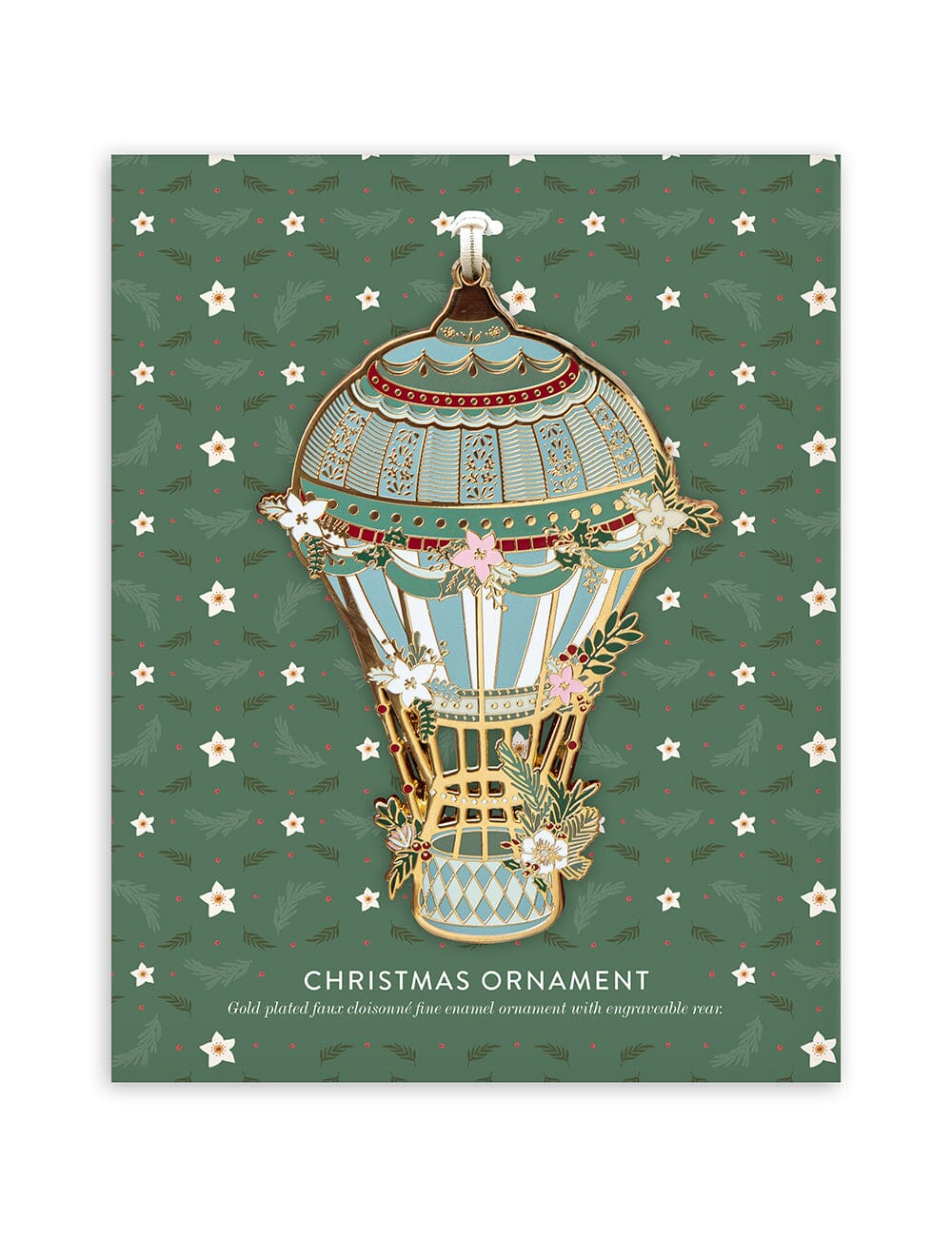 Fine Enamel Christmas Ornament / Hot Air Balloon