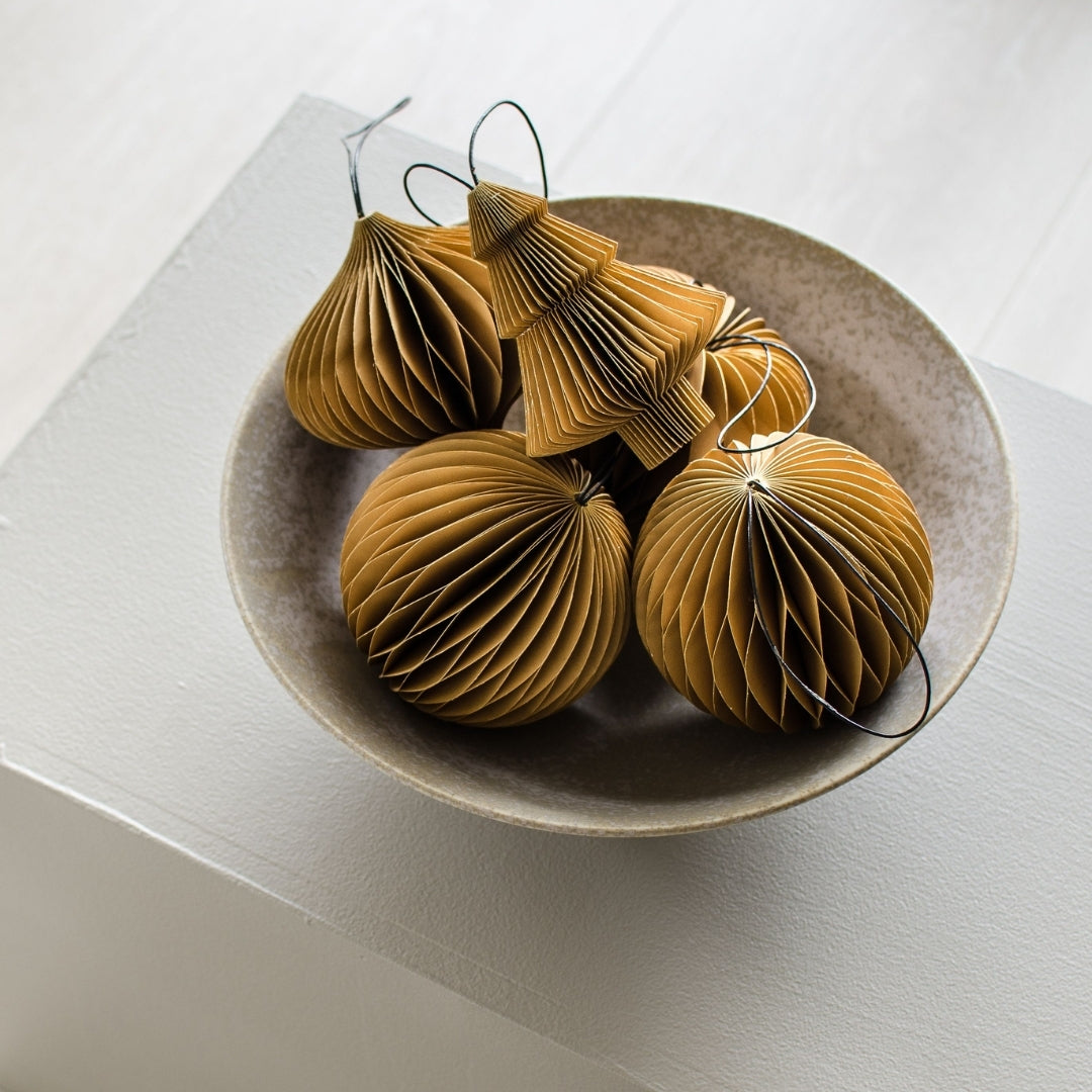 Paper Tree Ornament / Golden Sand