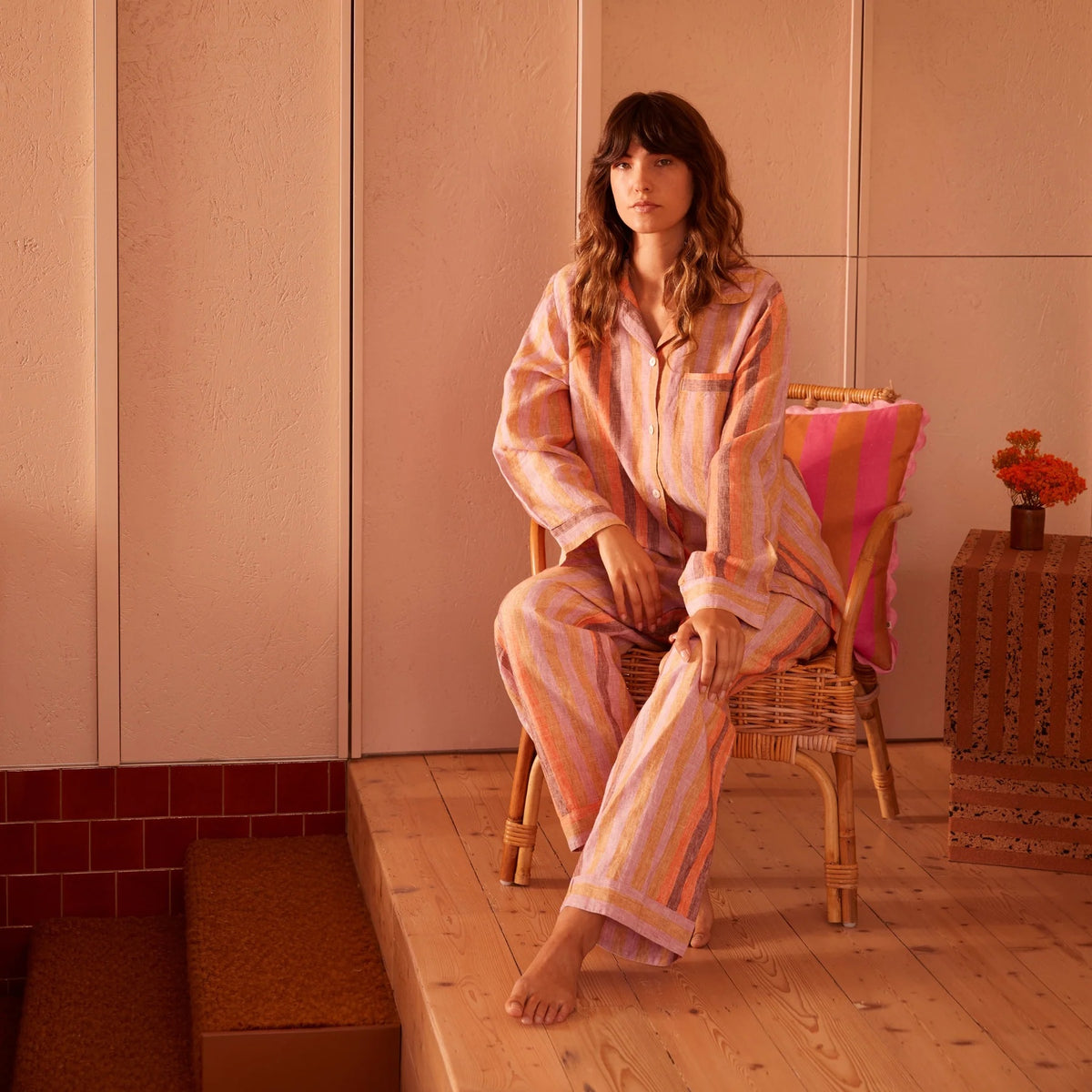 Stripe Orange Pyjamas