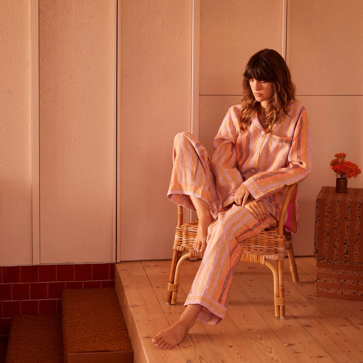 Stripe Orange Pyjamas