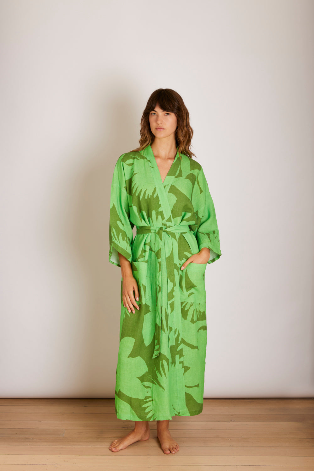 Carmine Green Robe