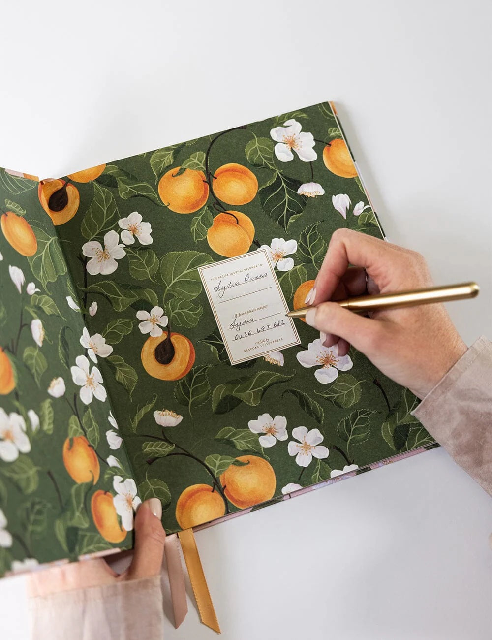 Heirloom Recipe Book Journal / Peaches