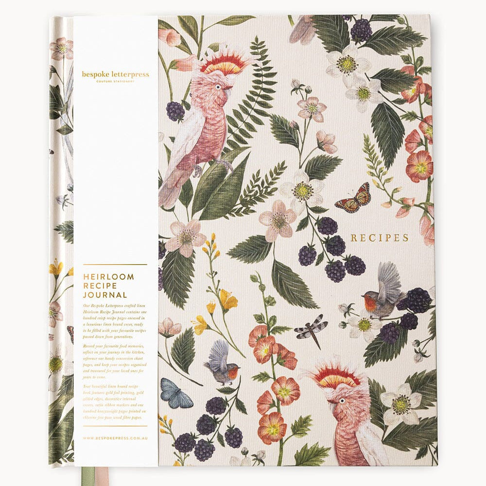 Heirloom Recipe Book Journal / Cockatoo