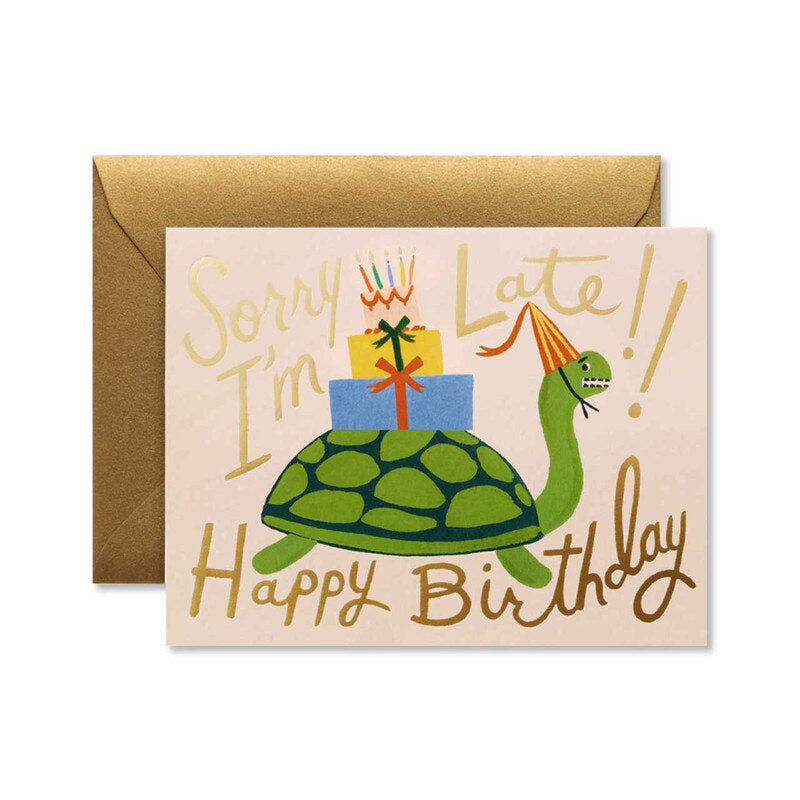 Greeting Card / Turtle Belated Birthday