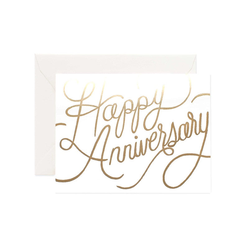 Greeting Card / Happy Anniversary Gold