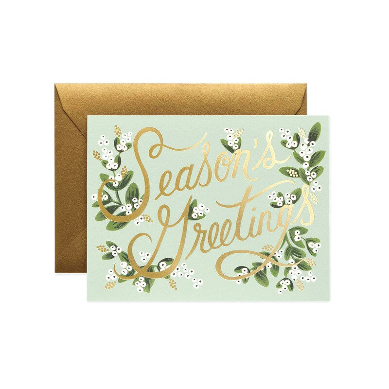 Christmas Card / Mistletoe Seasons Greeting