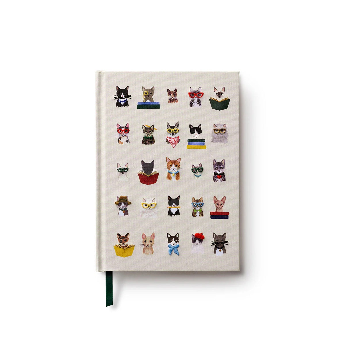 Embroidered Fabric Journal / Studious Cats