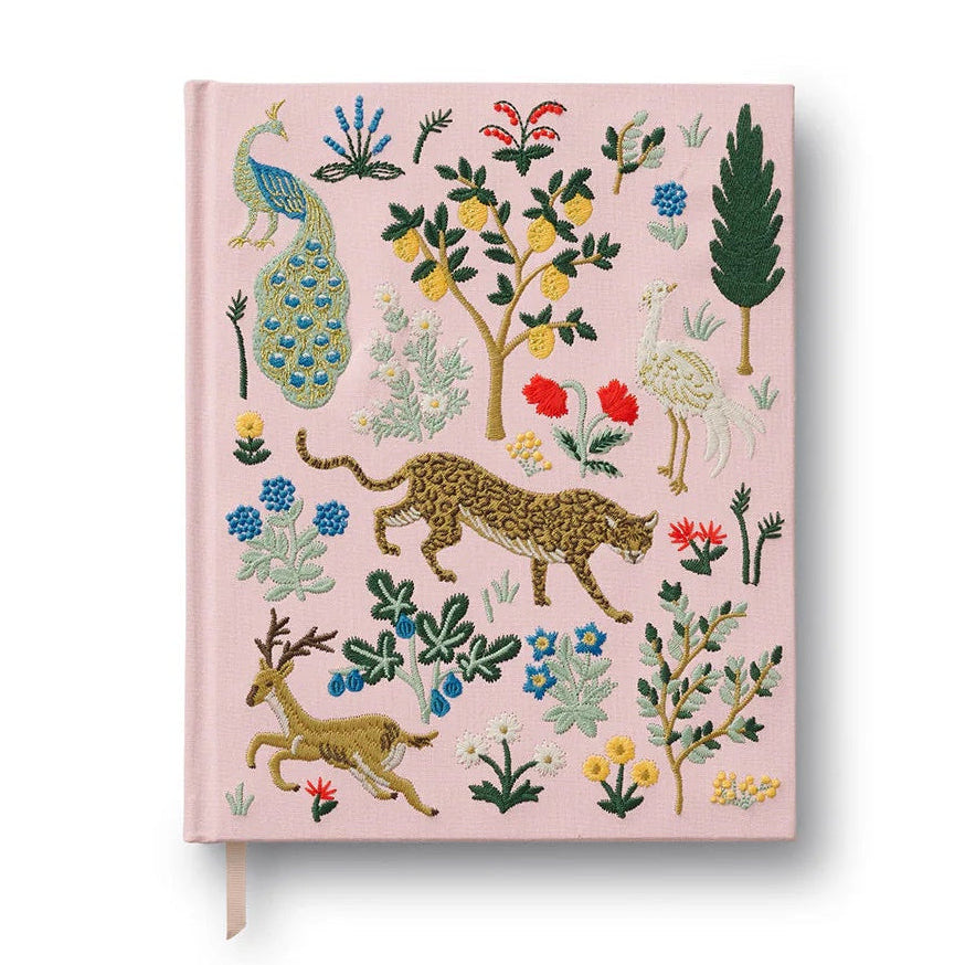 Embroidered Fabric Journal / Menagerie