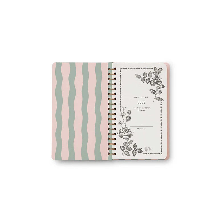 2025 12 Month Pocket Planner / Roses