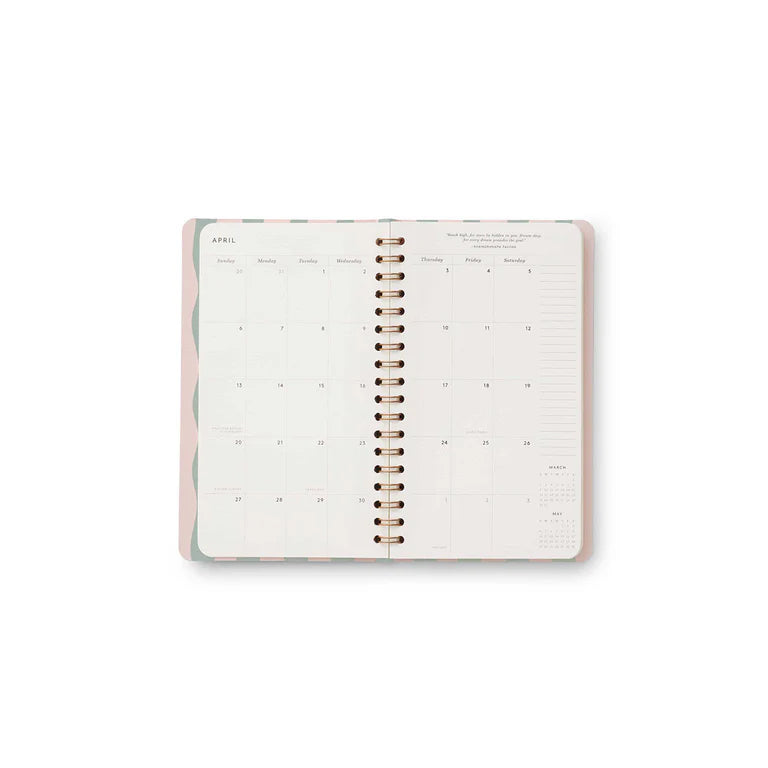 2025 12 Month Pocket Planner / Roses