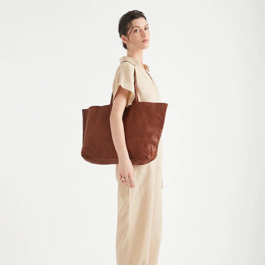 Unlined Tote / Cognac