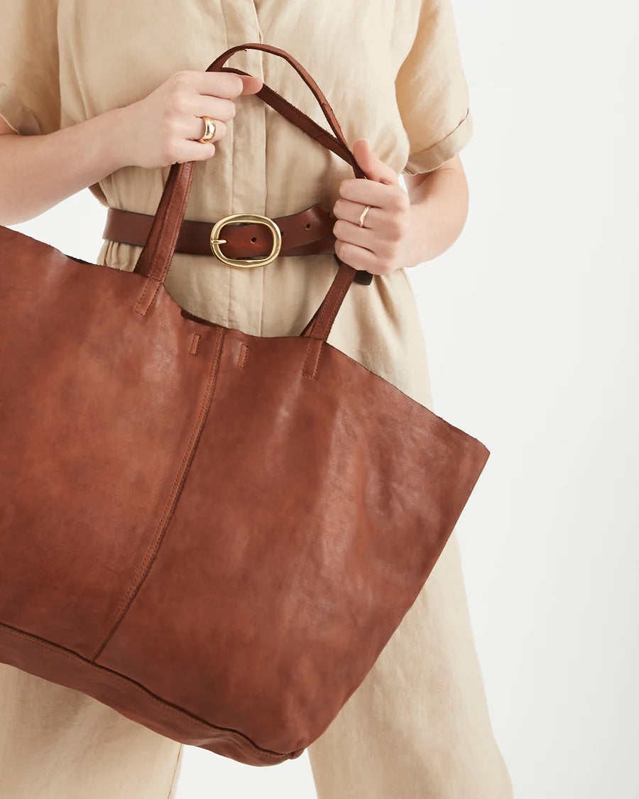 Unlined Tote / Cognac