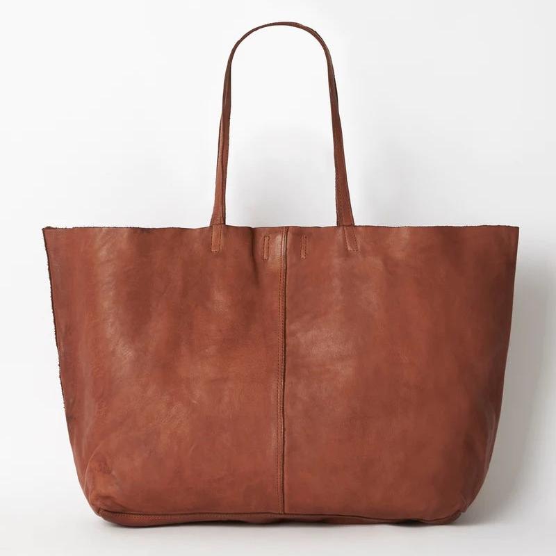 Unlined Tote / Cognac