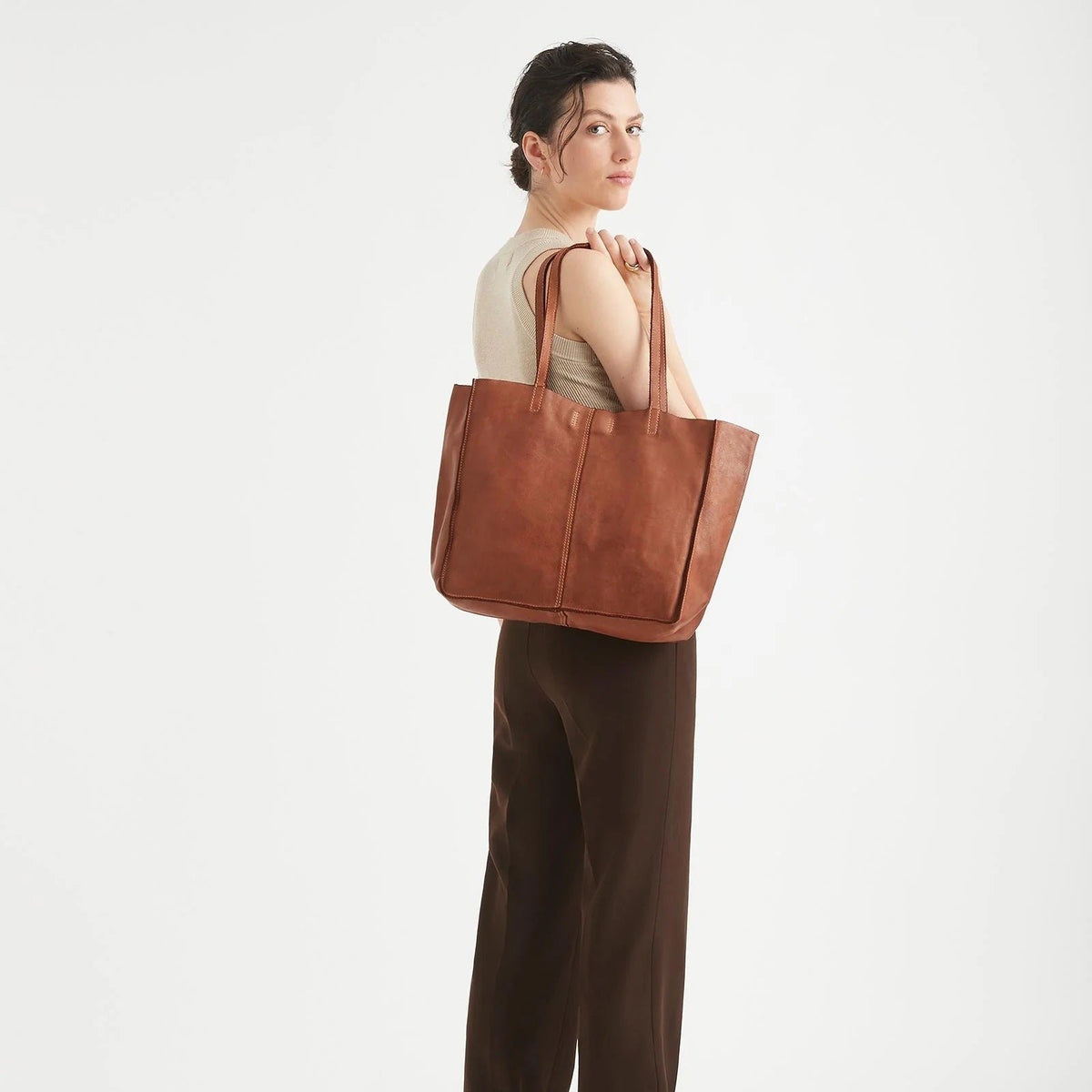 Baby Unlined Tote / Cognac