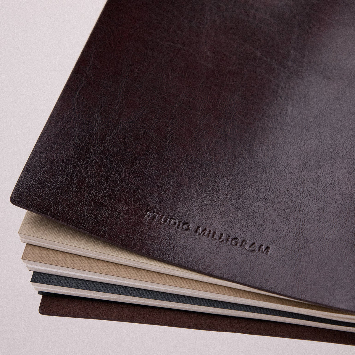 Refillable A5 Leather Journal Set / Burgundy