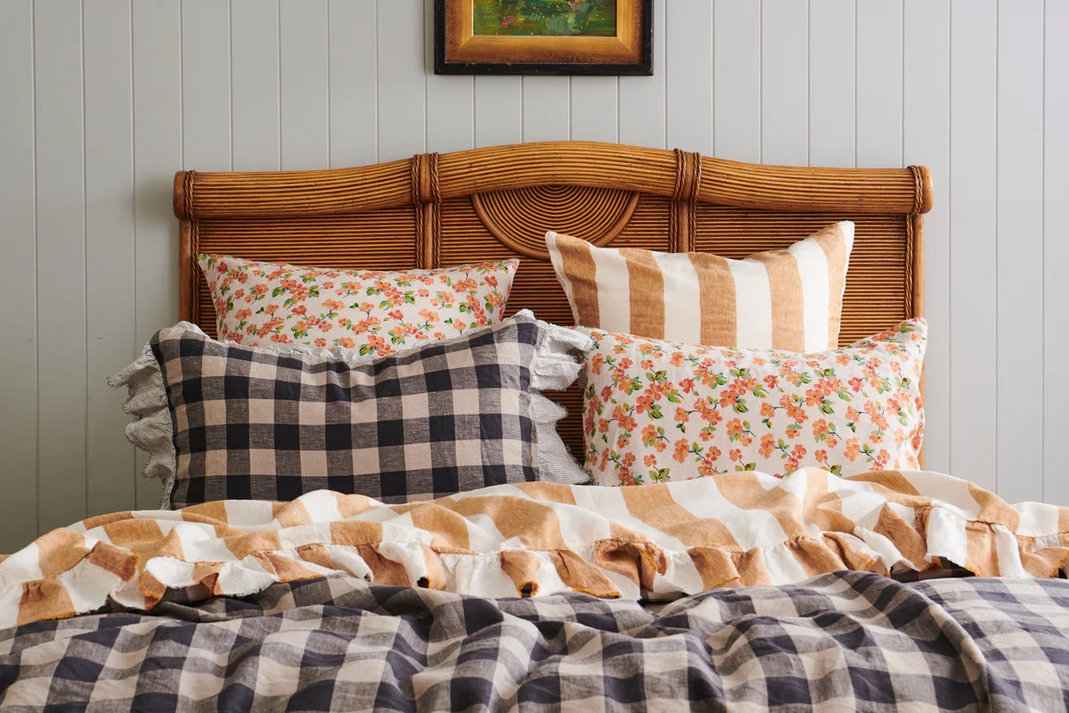 Licorice Gingham Duvet Cover