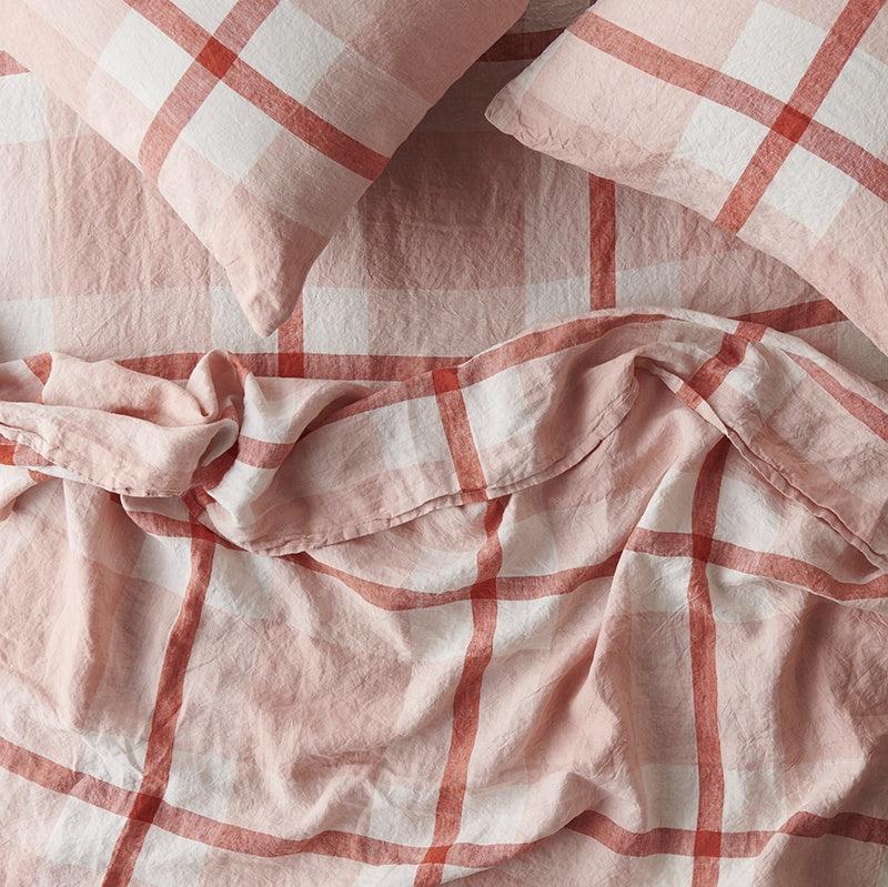 Floss Check Fitted Sheet