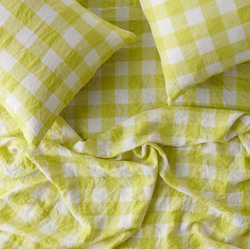 Limoncello Gingham Fitted Sheet