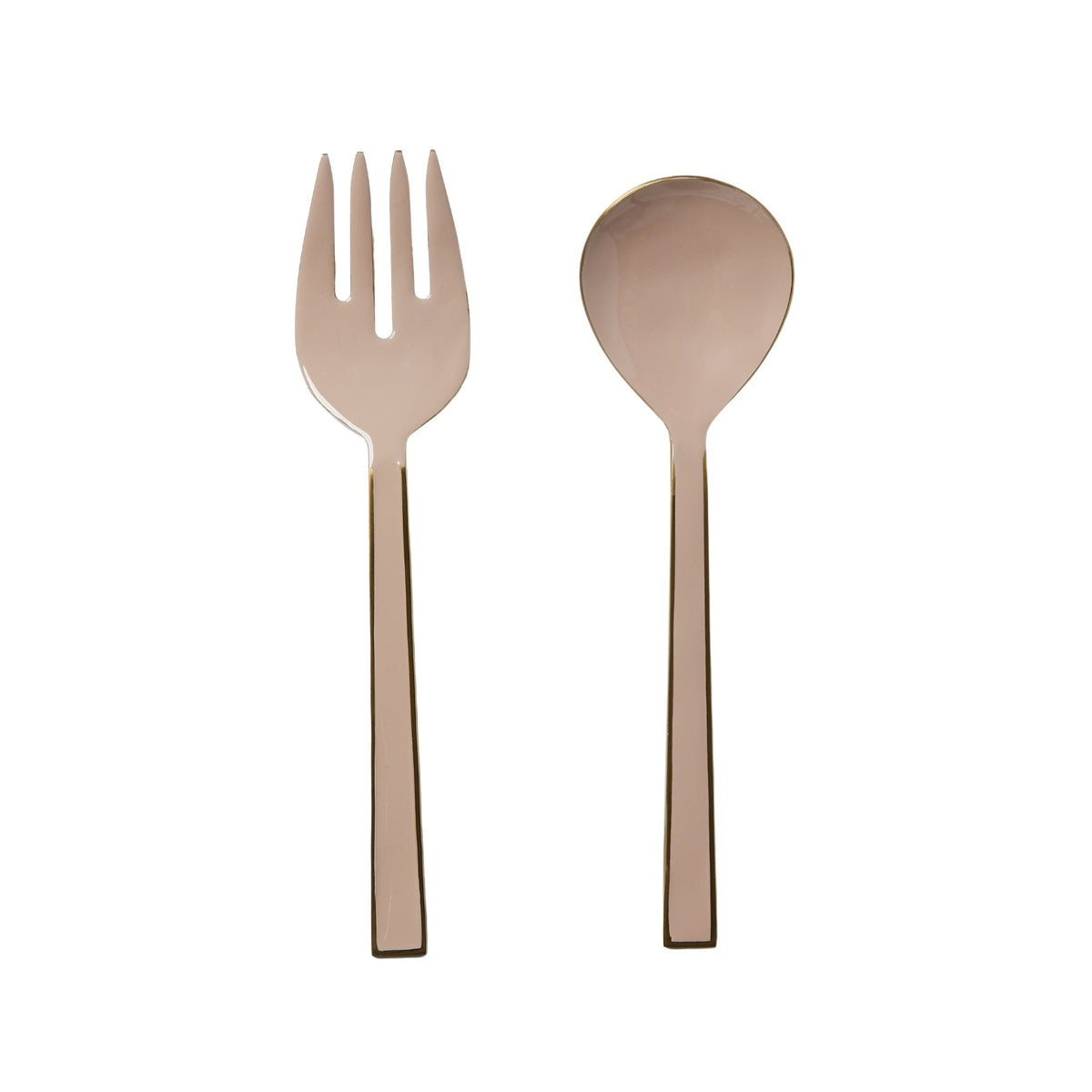 Enamel Blush Salad Severs