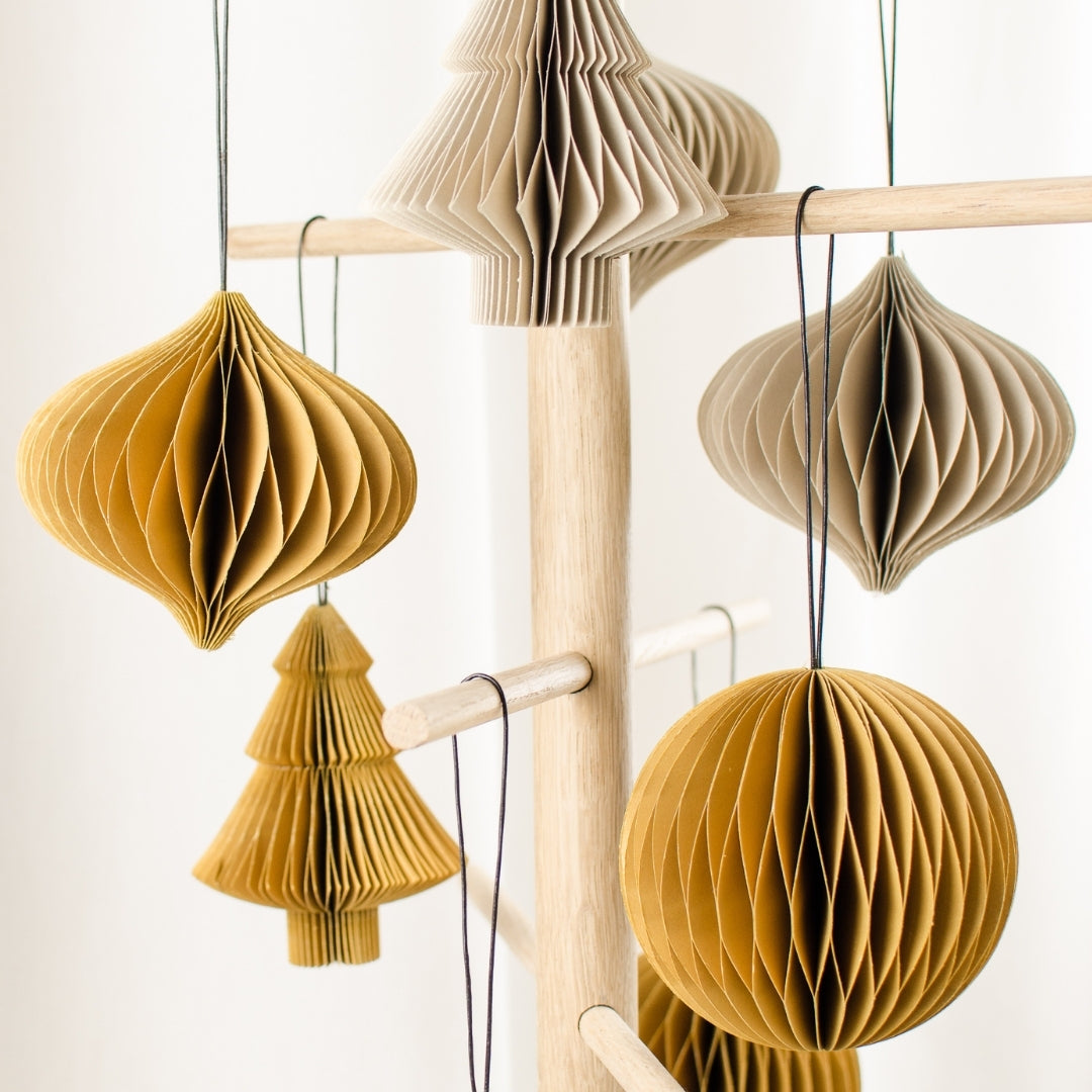 Paper Tree Ornament / Golden Sand