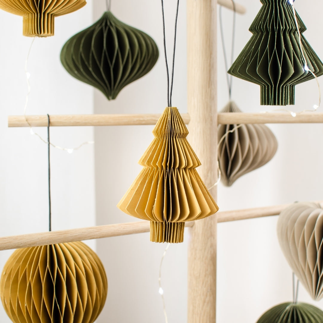 Paper Tree Ornament / Golden Sand