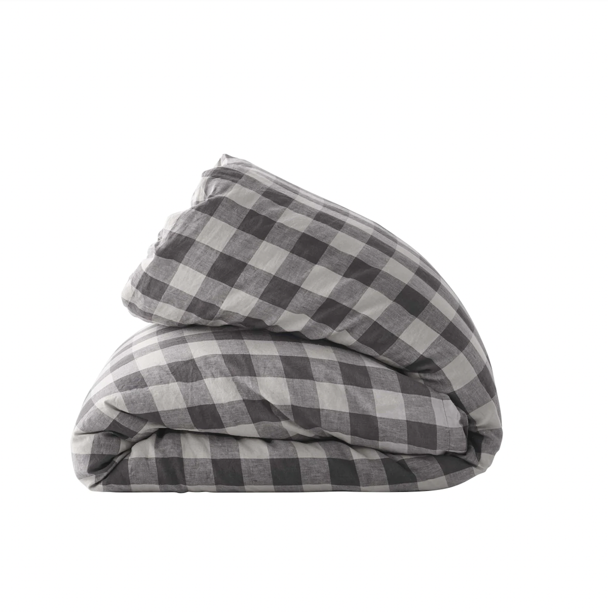 Licorice Gingham Duvet Cover