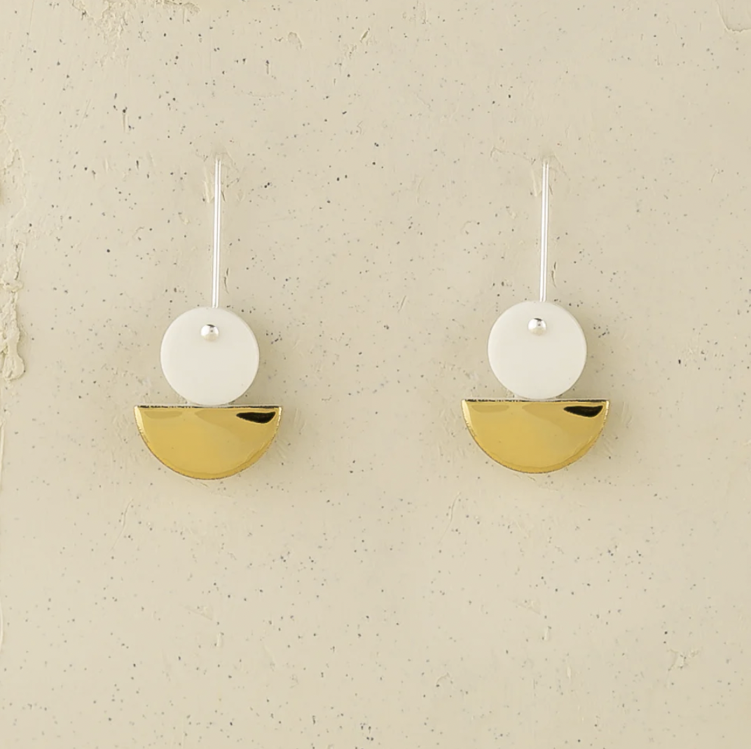 Float Earrings / White