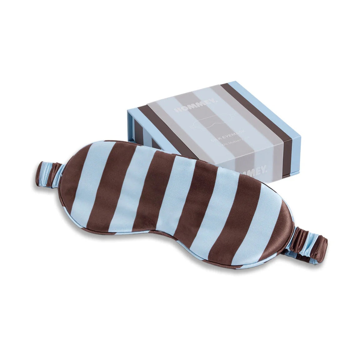Silk Eye Mask / Iced Chocolate Stripes