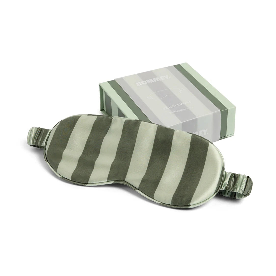 Silk Eye Mask / Wasabi Stripes