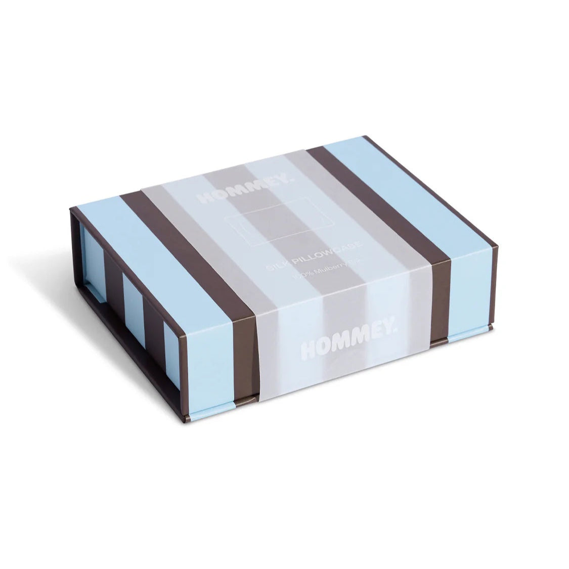 Silk Pillowcase / Ice Chocolate Stripes