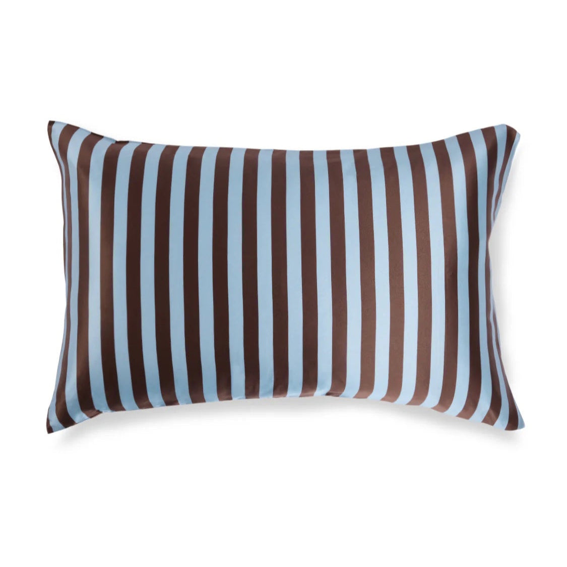 Silk Pillowcase / Ice Chocolate Stripes