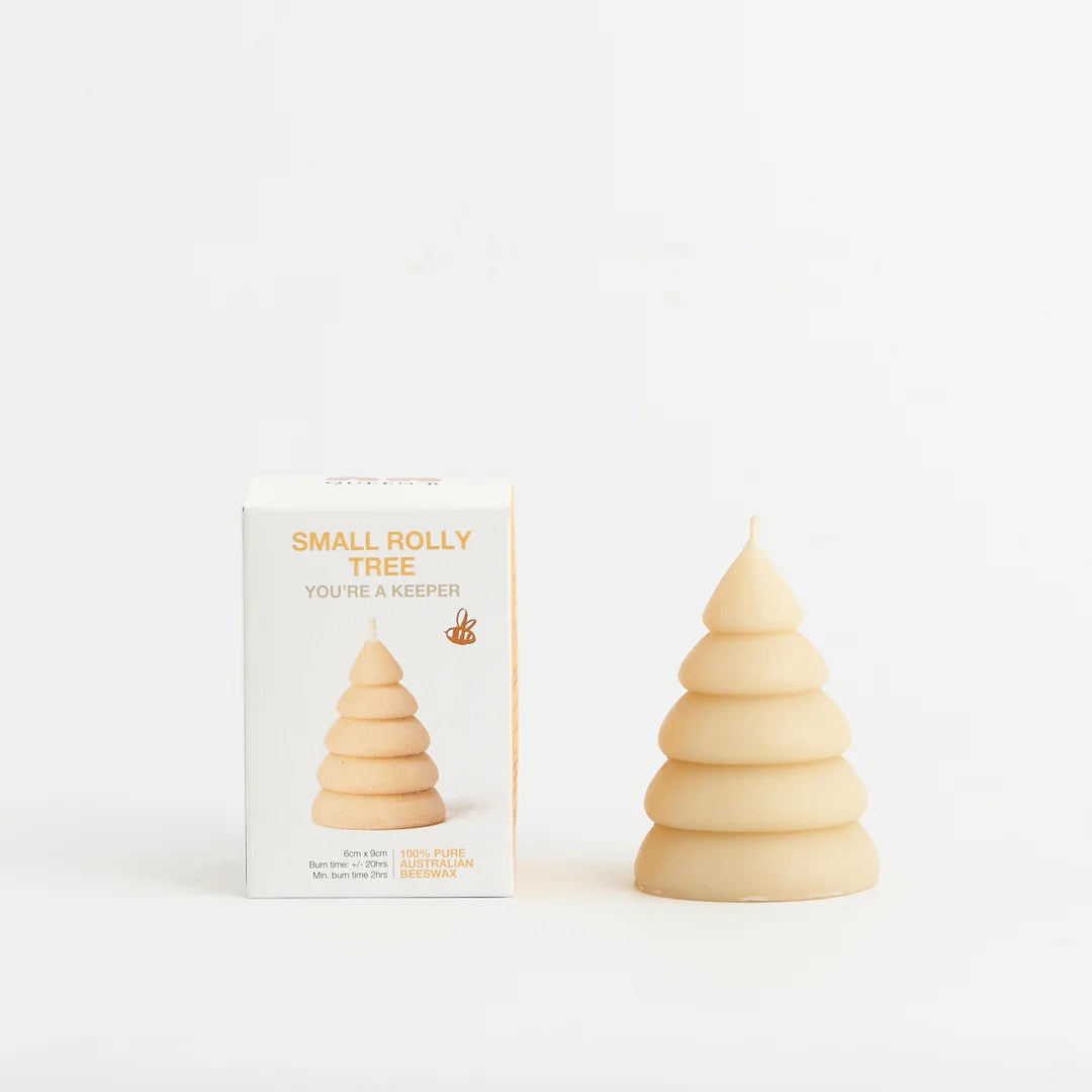 Beeswax Small Rolly Tree Candle