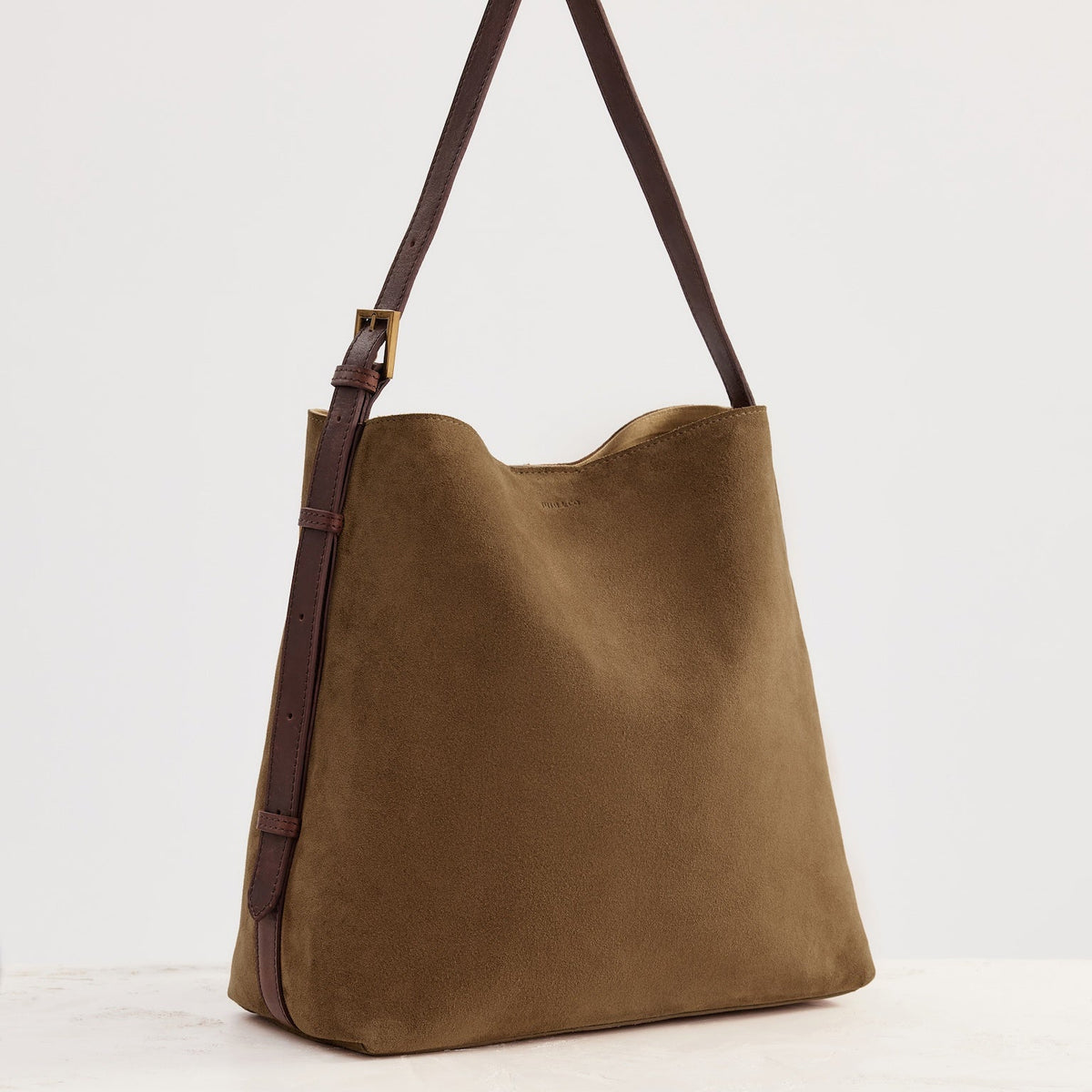 Suede Cabas Tote / Chestnut