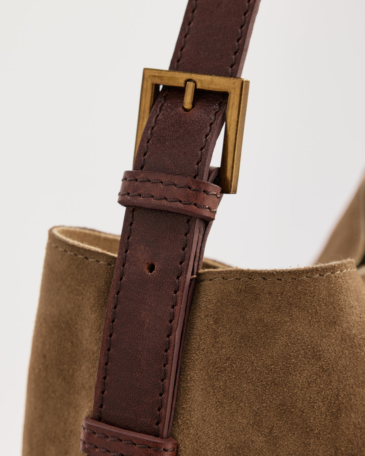 Suede Cabas Tote / Chestnut