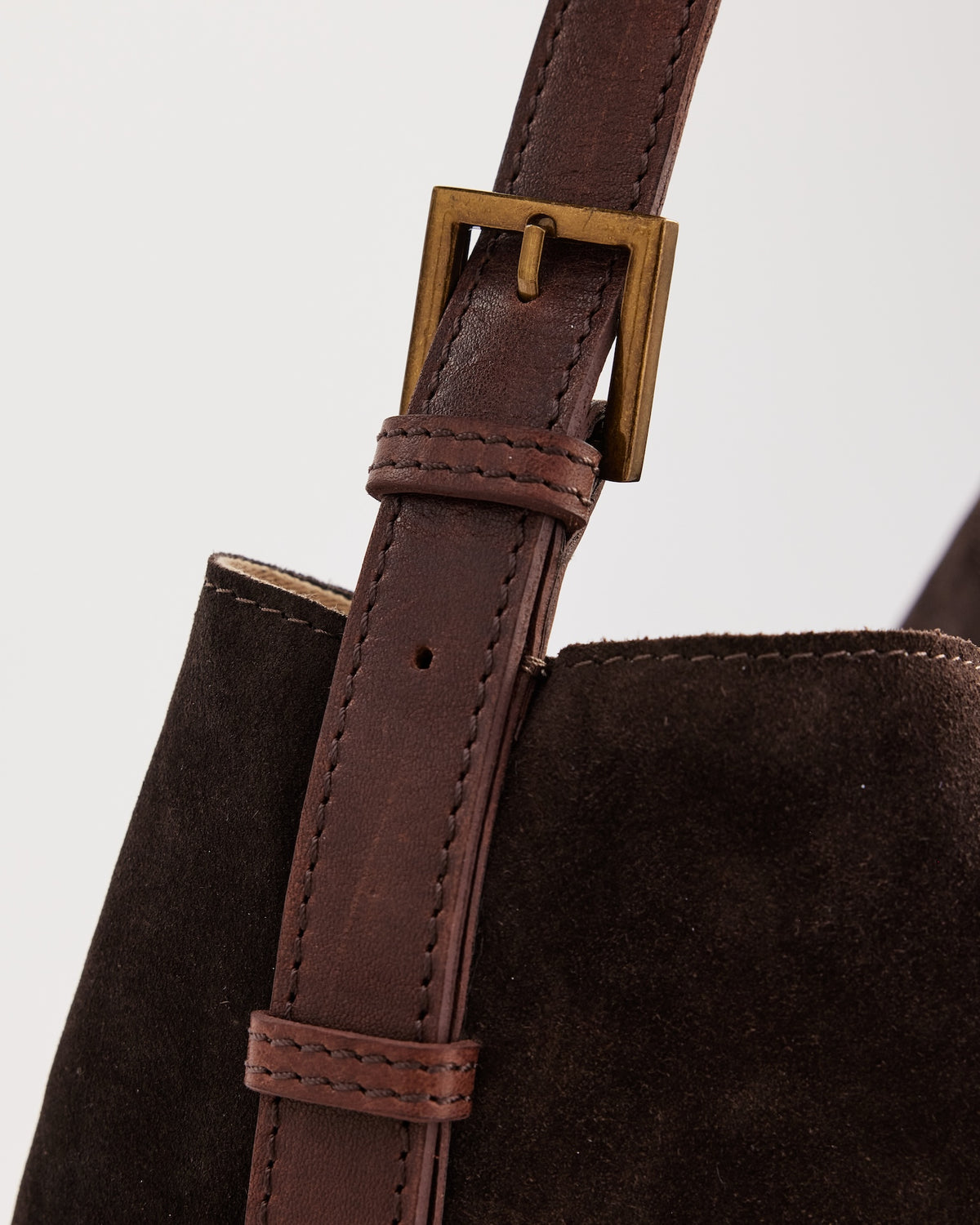 Suede Cabas Tote / Chocolate