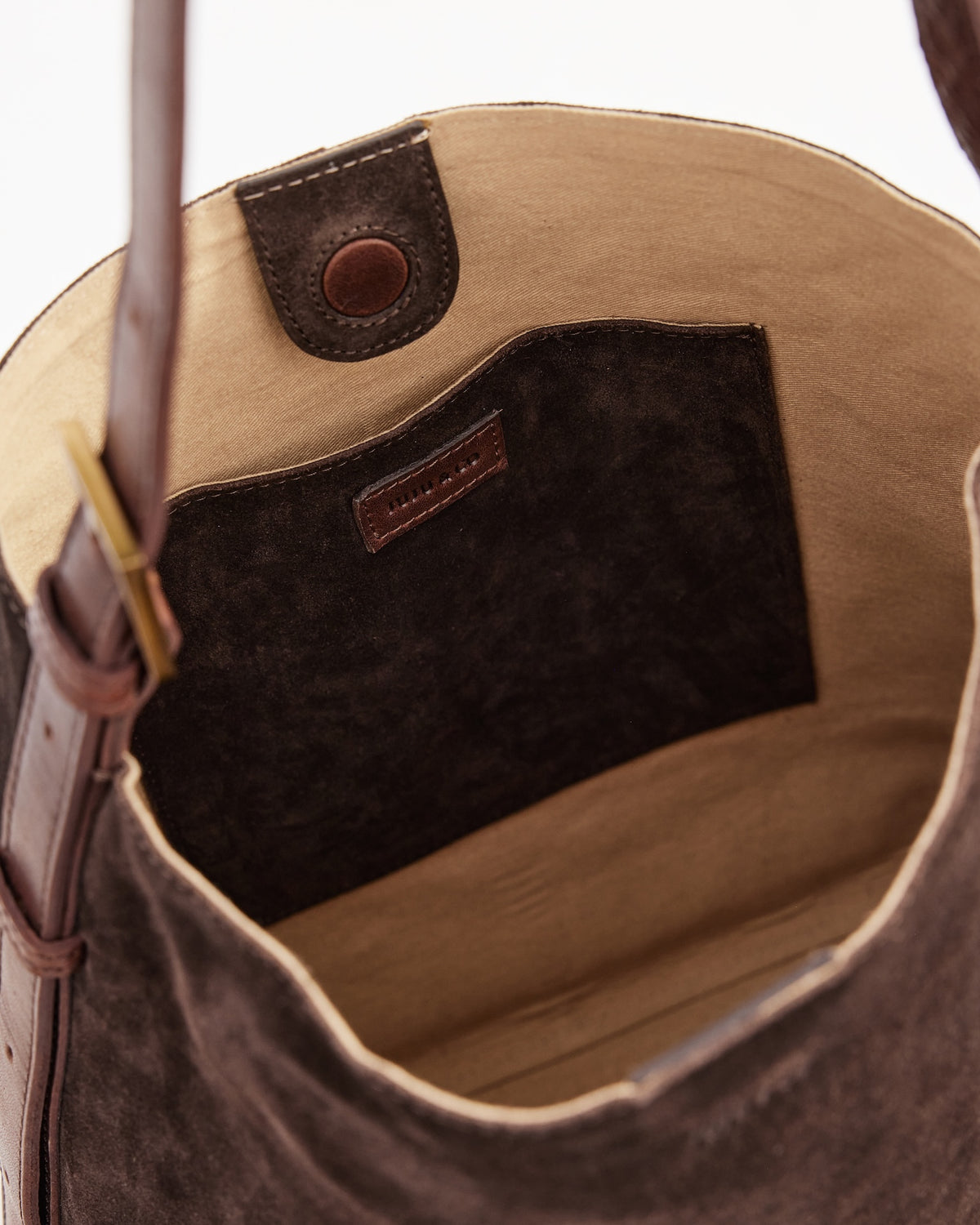 Suede Cabas Tote / Chocolate