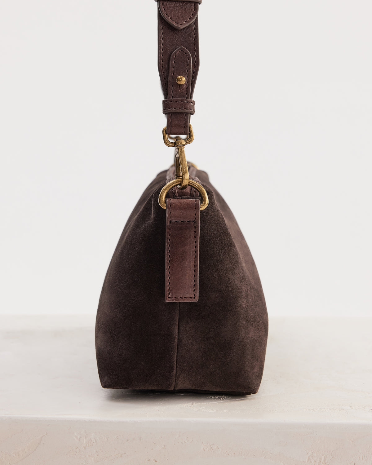 Suede Teddy Bag / Chocolate